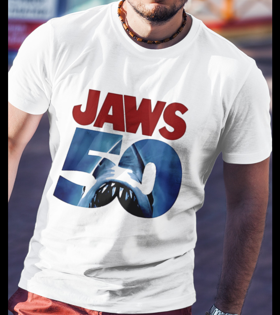 Jaws 50th Anniversary Shark Attack Celebration T-Shirt