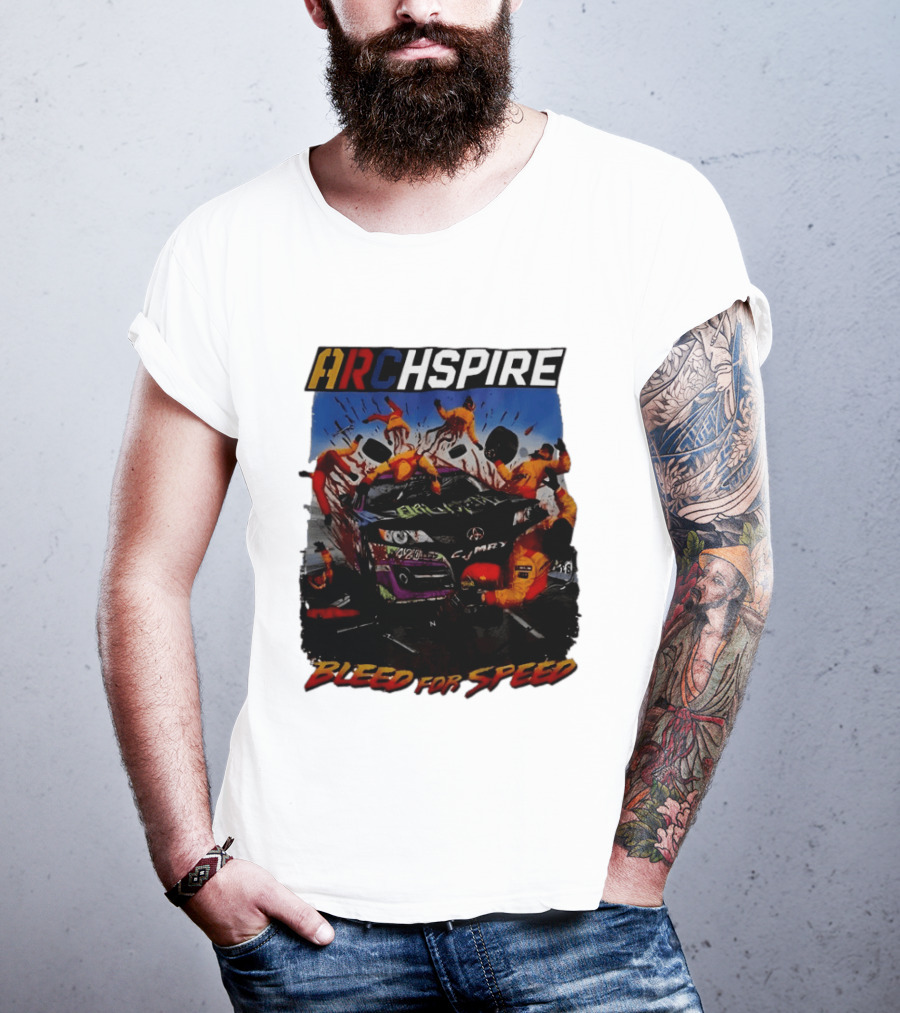 Archspire Bleed For Speed Racing Chaos With Pit Crew Action T-Shirt