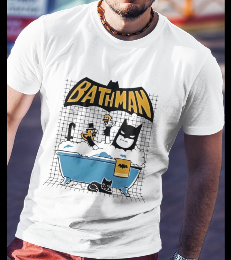 Bathman Super Hero Bathtub Adventure With Bat Towel And Rubber Duck T-Shirt