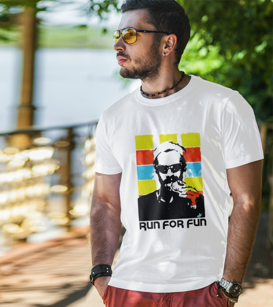 Run For Fun Retro Color Block T-Shirt