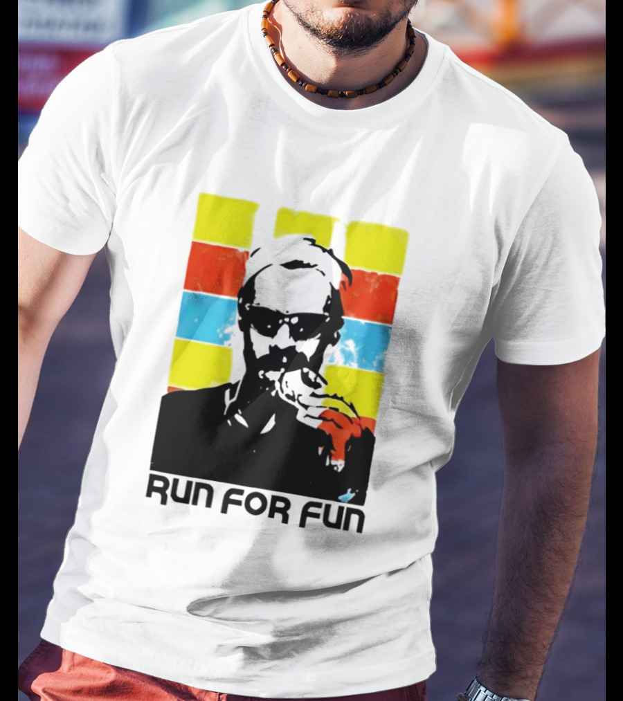 Run For Fun Retro Color Block T-Shirt