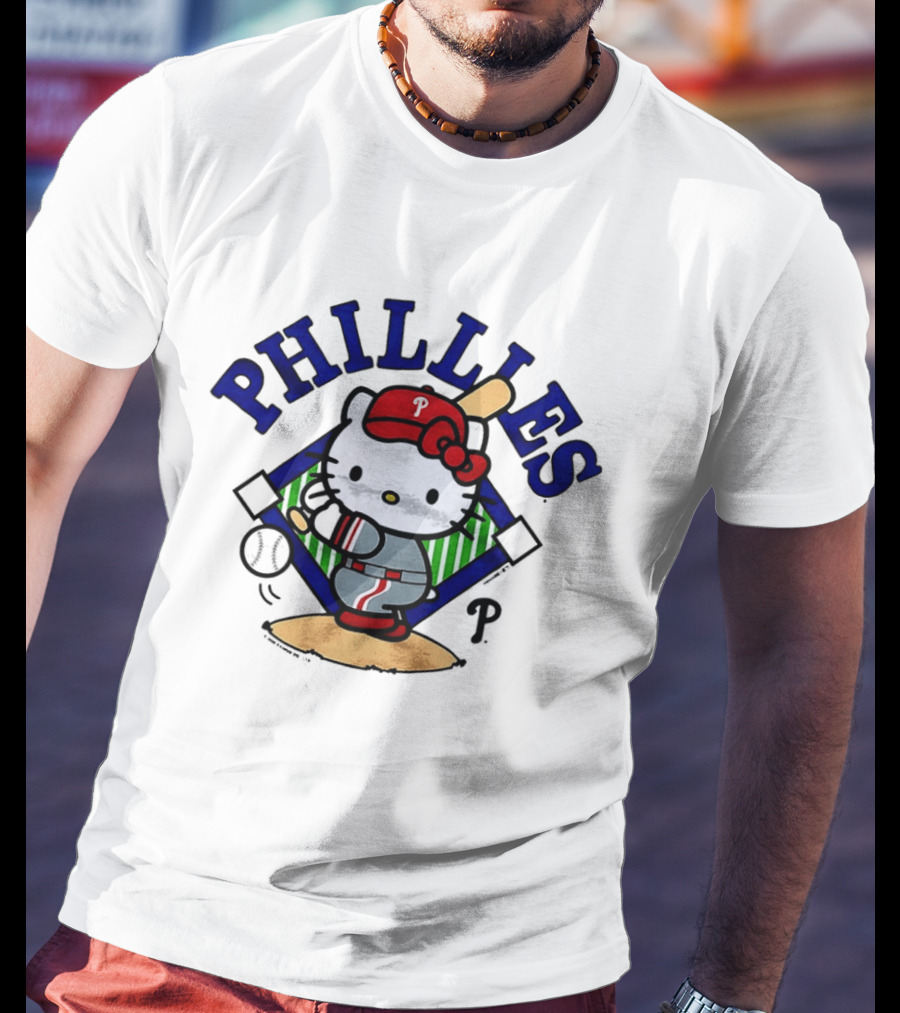 Hello Kitty Philadelphia Phillies 2026 MLB Baseball Swing T-Shirt