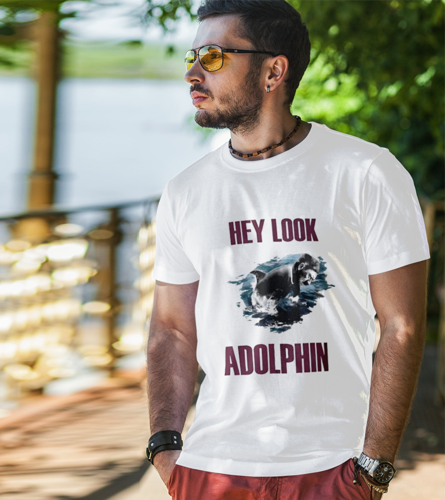 Hey Look Adolphin Clever Visual Wordplay Concept T-Shirt