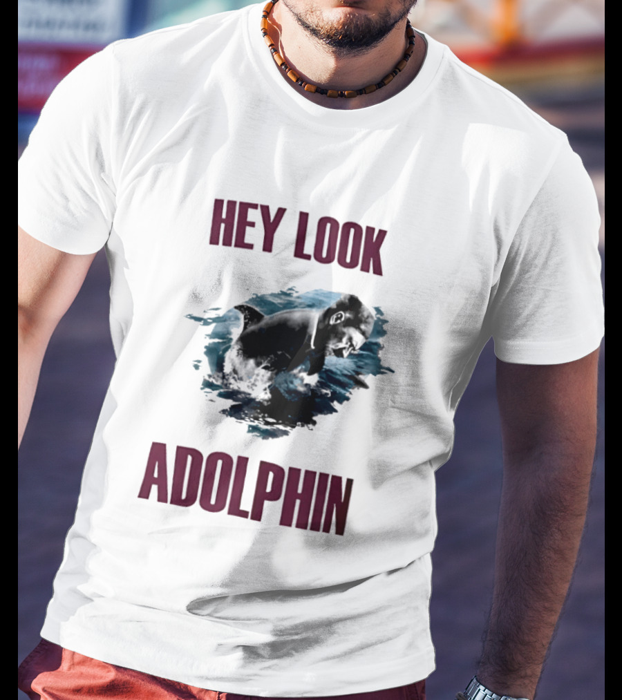 Hey Look Adolphin Clever Visual Wordplay Concept T-Shirt