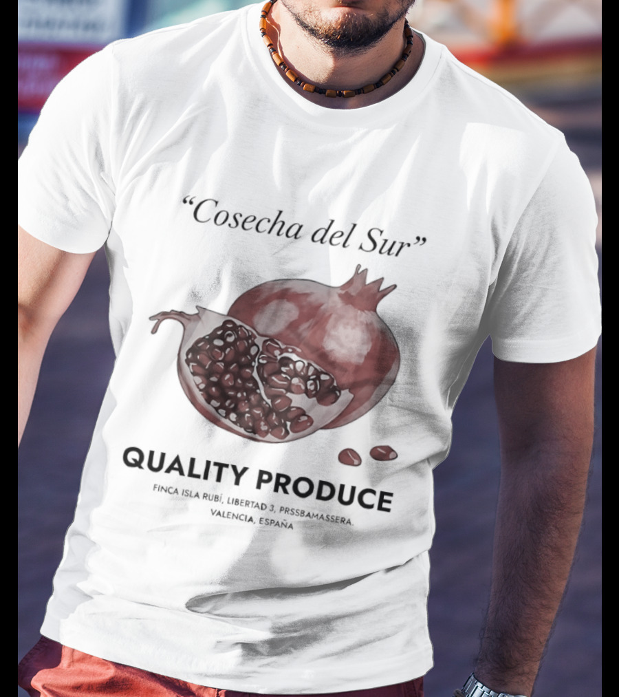 Cosecha Del Sur Quality Produce Pomegranate Valencia Spain T-Shirt