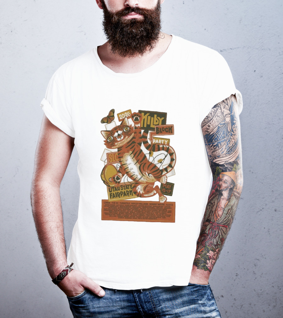 Kilby Block Party 2026 Utah State Fairpark May 15 17 Featuring Lorde Hayley Williams Modest Mouse And More T-Shirt