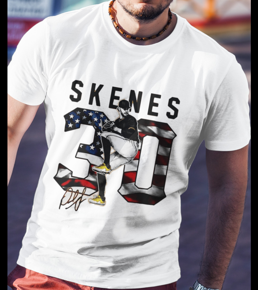 Paul Skenes 30 Stars And Stripes Baseball Pitcher T-Shirt