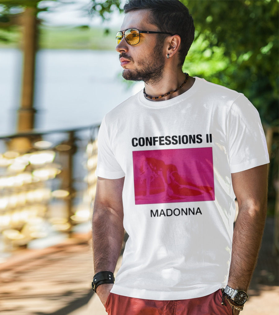 Madonna Confessions II Neon Pink Crawling Pose T-Shirt