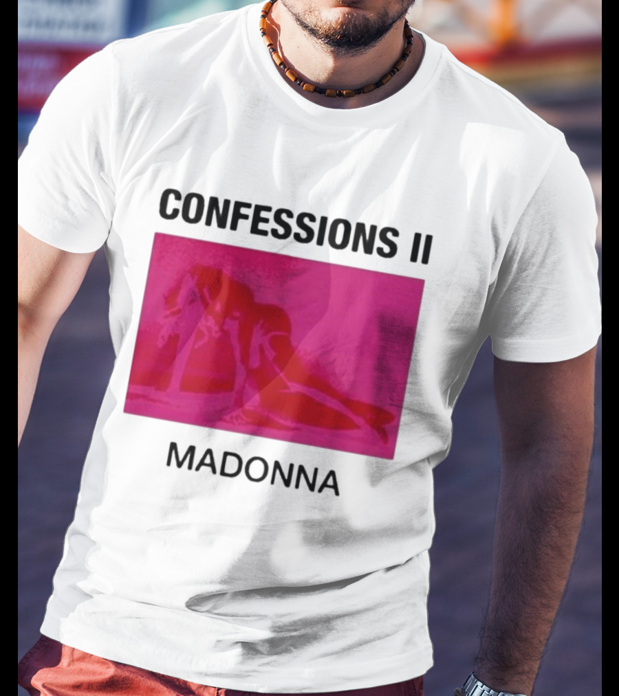 Madonna Confessions II Neon Pink Crawling Pose T-Shirt