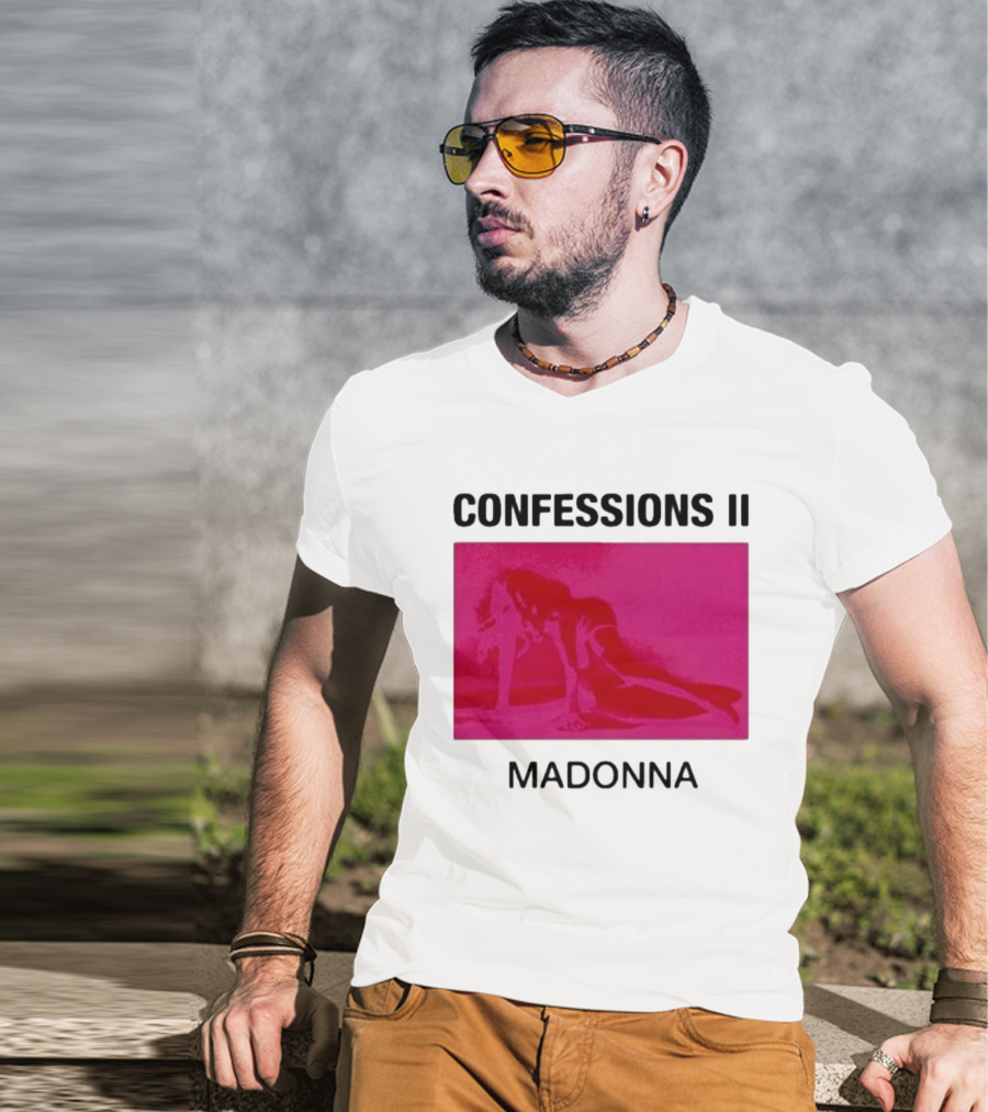 Madonna Confessions II Neon Pink Crawling Pose T-Shirt