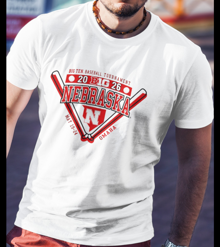 Big Ten Baseball Tournament 2026 Nebraska Cornhuskers May 20 24 Omaha T-Shirt