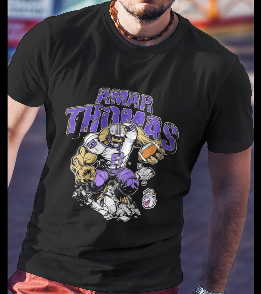 Amar Thomas James Madison Dukes Football Player T-Shirt