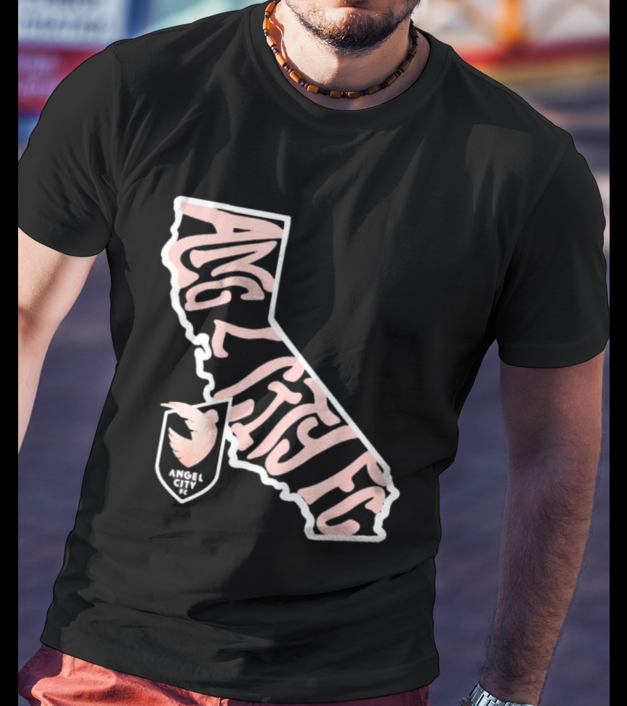 Angel City FC Groovy California Map T-Shirt