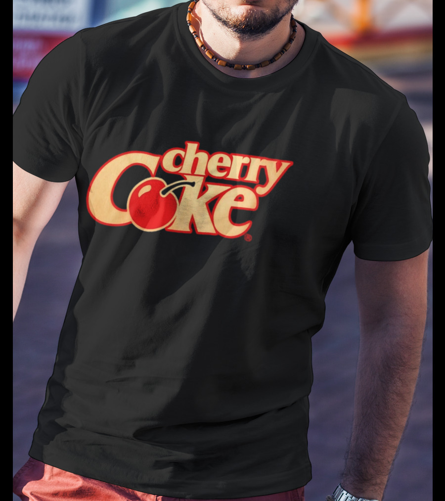 Cherry Coke Retro Logo With Red Cherry T-Shirt