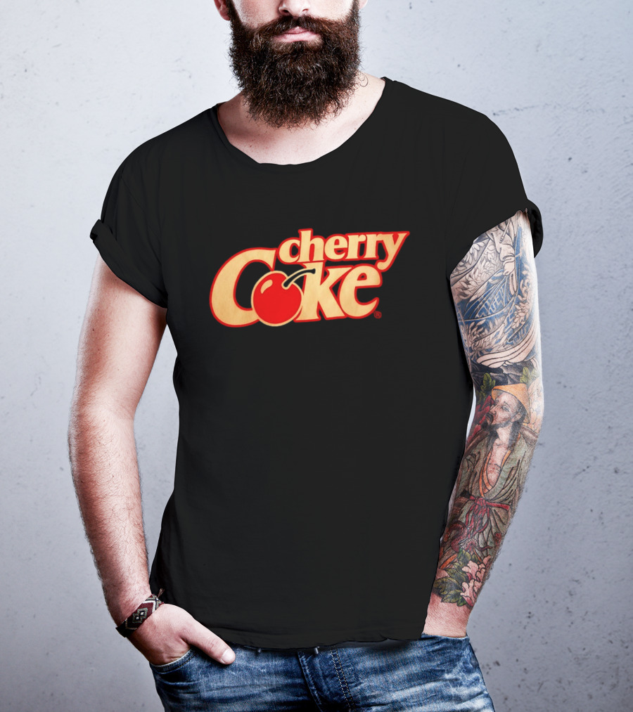 Cherry Coke Retro Logo With Red Cherry T-Shirt