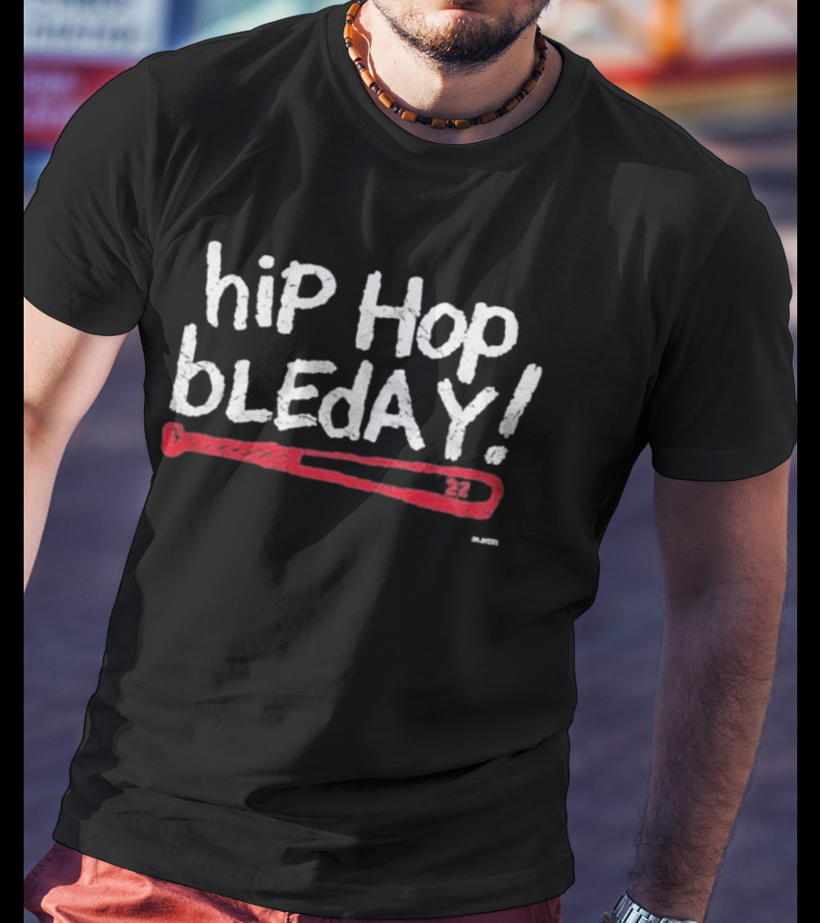 Cincinnati Reds Hip Hop Bleday Red Baseball Bat T-Shirt
