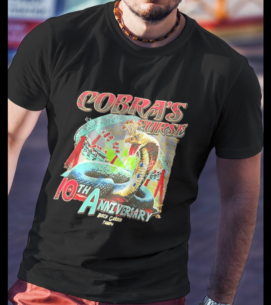 Cobra's Curse 10th Anniversary Busch Gardens Tampa Roller Celebration T-Shirt