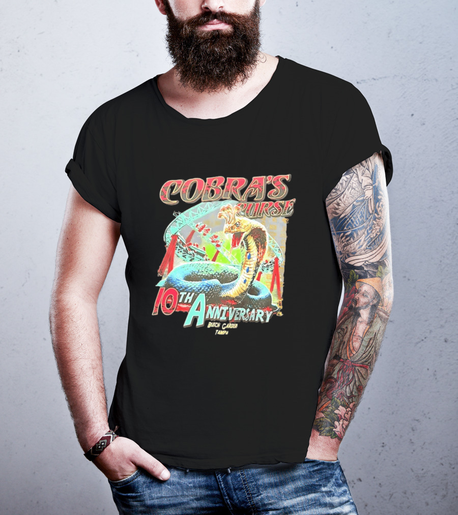 Cobra's Curse 10th Anniversary Busch Gardens Tampa Roller Celebration T-Shirt