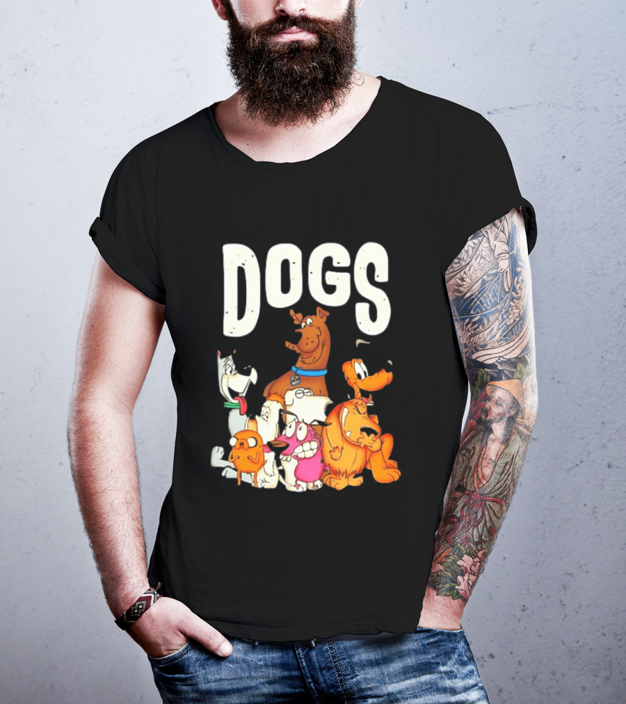 DOGS Astro Scooby Doo Jake Droopy Brian Griffin Courage Pluto Muttley T-Shirt