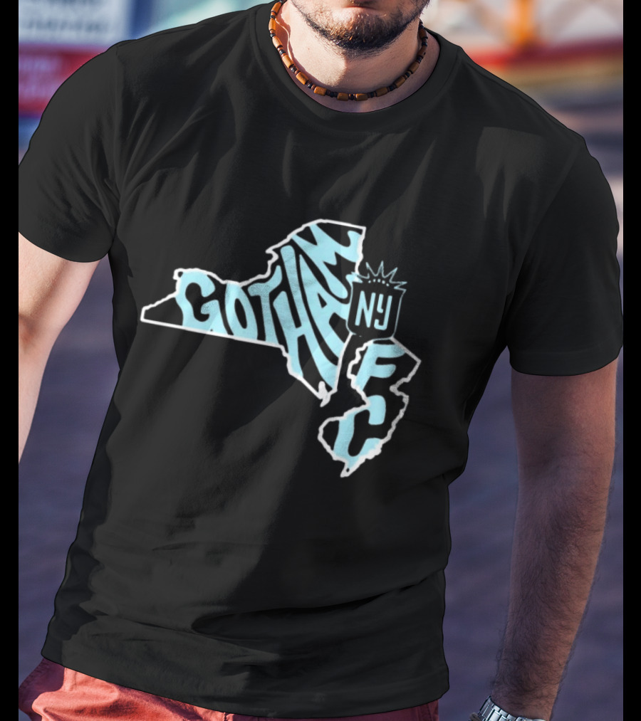 Gotham FC New Jersey New York State Groovy NY FC T-Shirt
