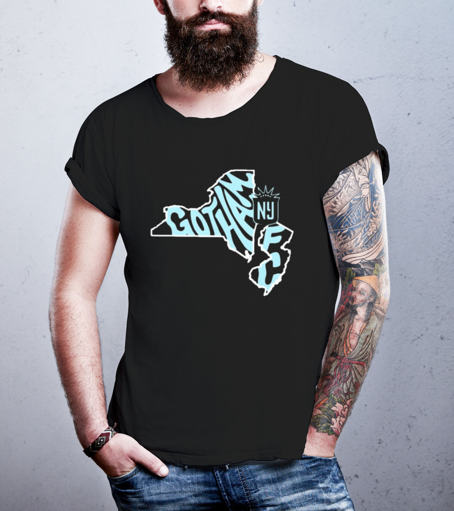 Gotham FC New Jersey New York State Groovy NY FC T-Shirt