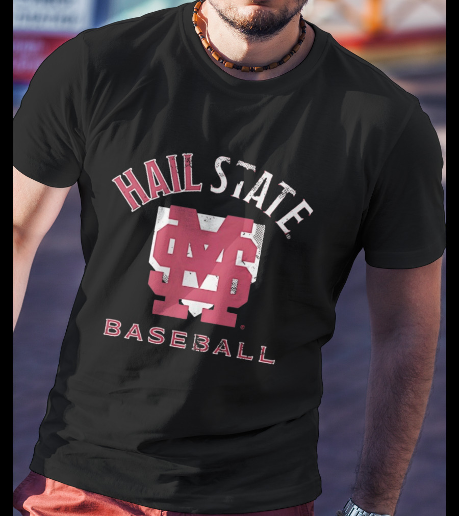Hail State MSU Baseball Home Plate T-Shirt