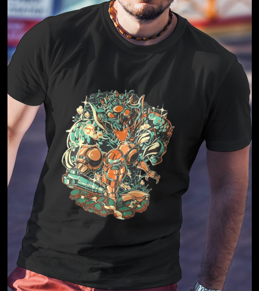 Metroid Samus Aran Kraid Catastrophic Day Retro Gaming T-Shirt