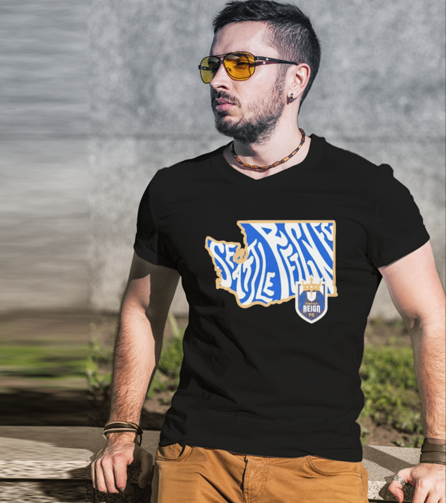 Seattle Reign FC Groovy Team State Seattle Reign FC Crest T-Shirt
