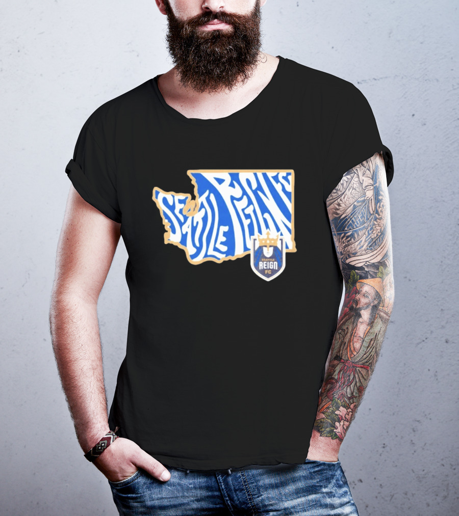 Seattle Reign FC Groovy Team State Seattle Reign FC Crest T-Shirt