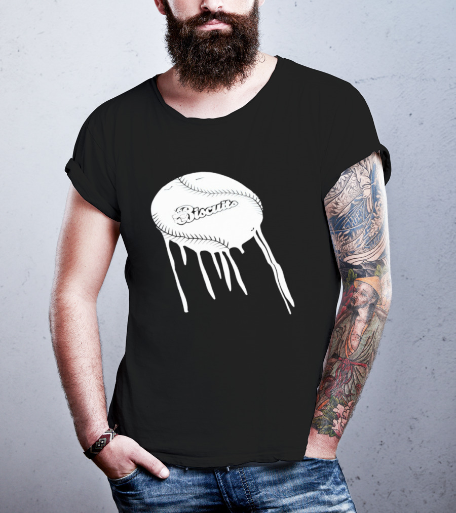 Montgomery Biscuits Baseball Dripping Melted Effect T-Shirt