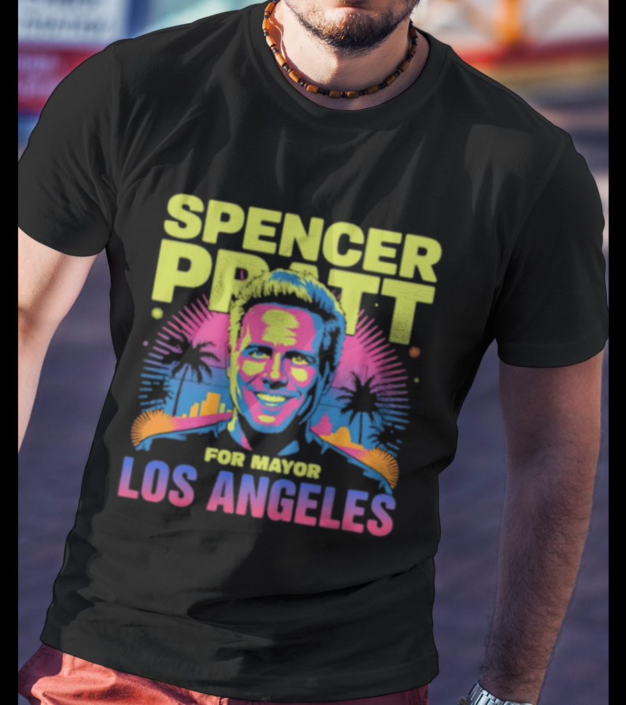 Spencer Pratt For Mayor Los Angeles Neon Pop T-Shirt