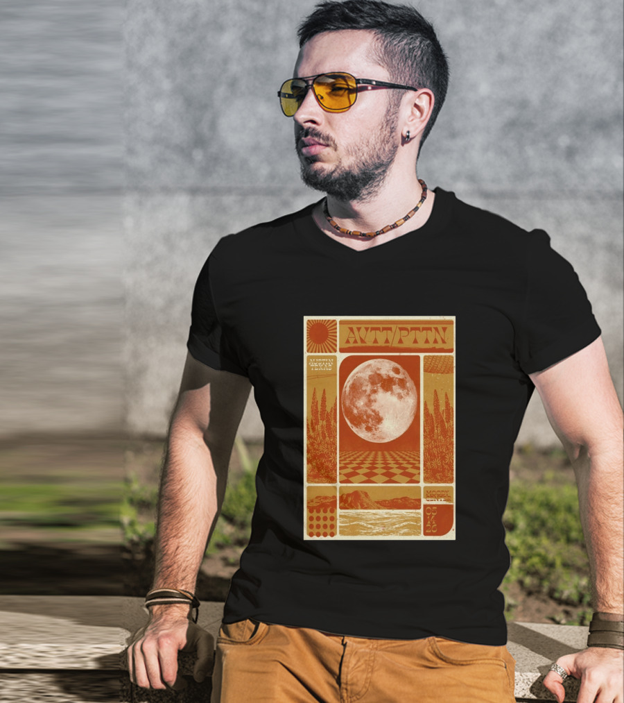 The Avett Brothers AWT PTTN Moon Checkered Austin Texas Moody Center May 14 2026 T-Shirt
