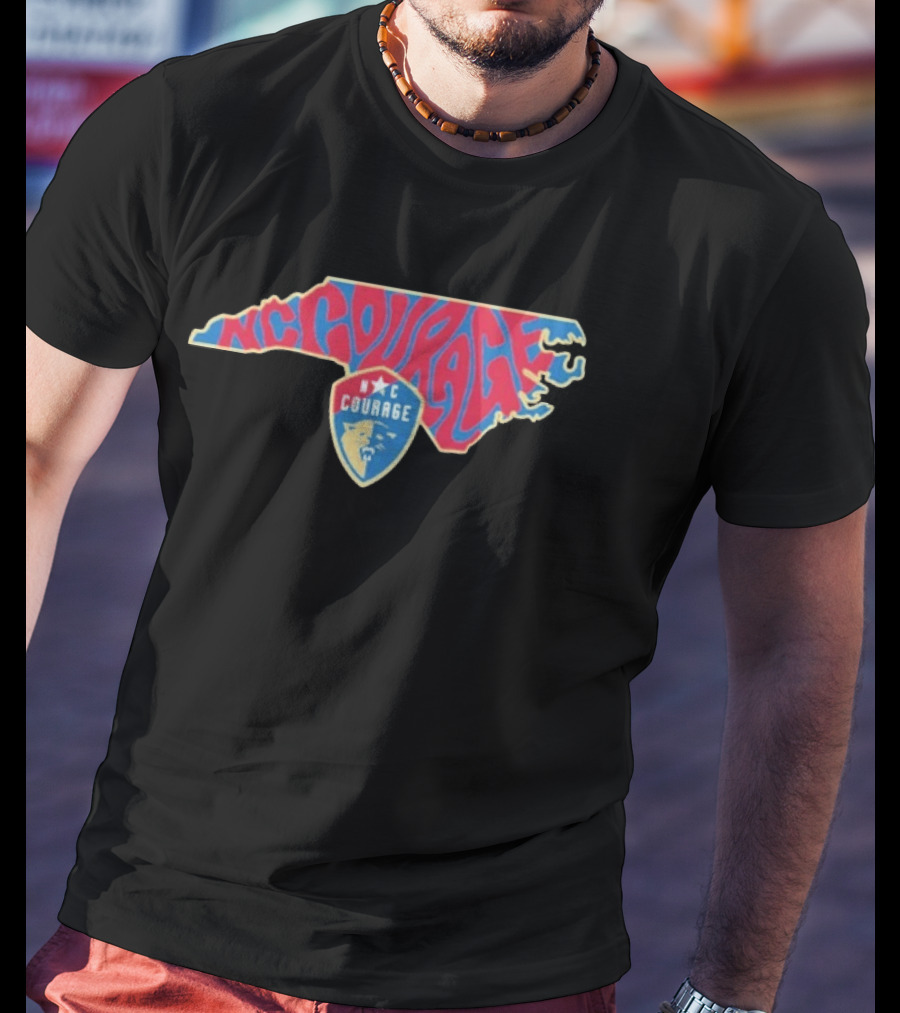 NC Courage Groovy State Map Team Spirit T-Shirt