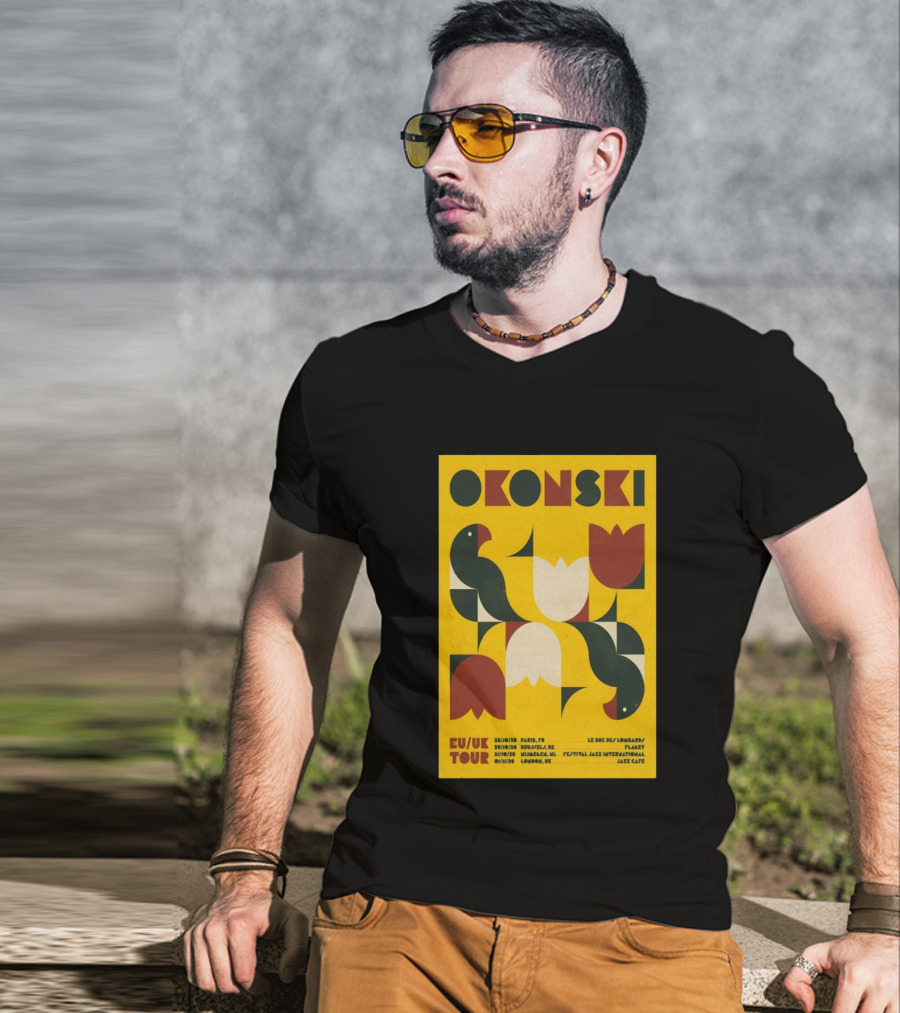 Okonski EU UK Tour 2026 Paris Brussels Nijmegen London Jazz Shows T-Shirt