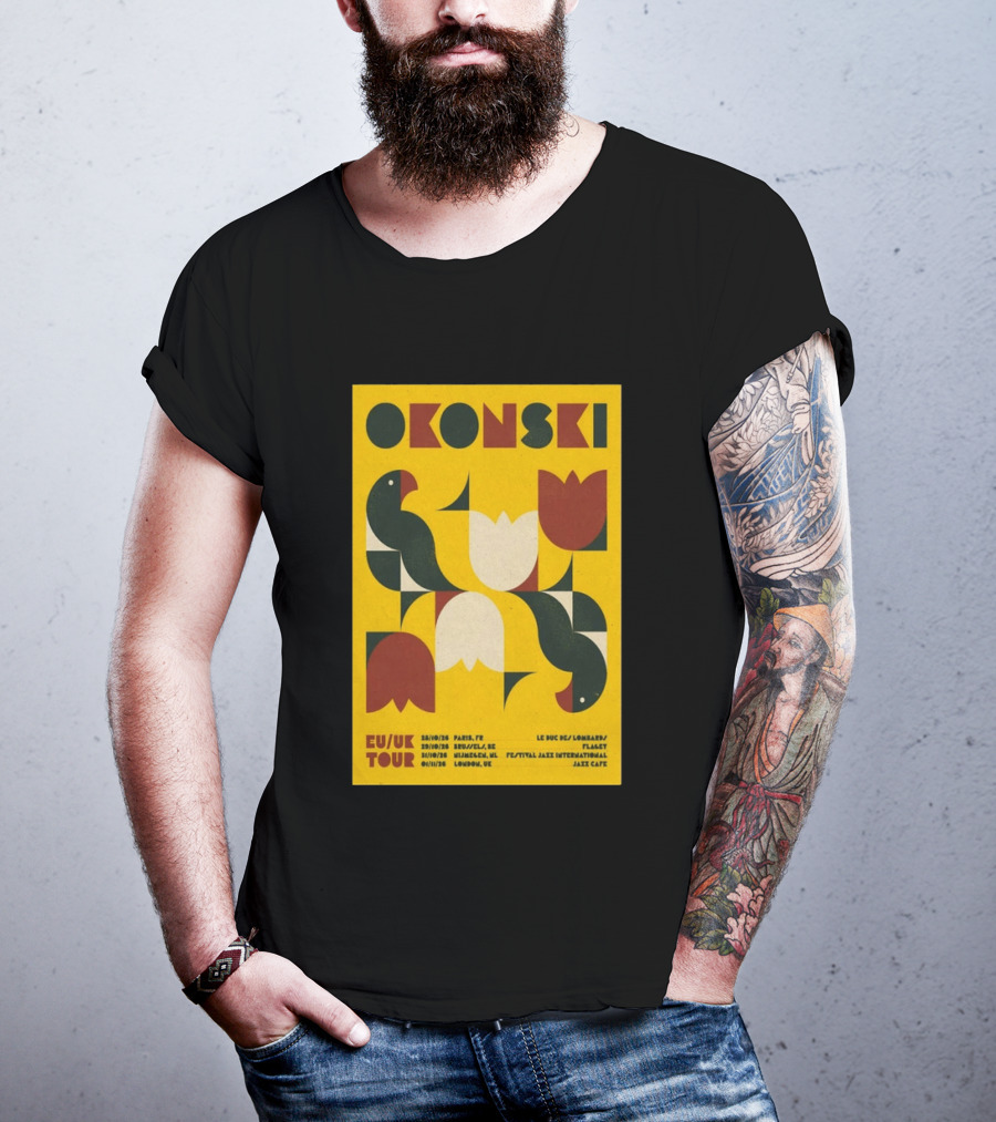 Okonski EU UK Tour 2026 Paris Brussels Nijmegen London Jazz Shows T-Shirt