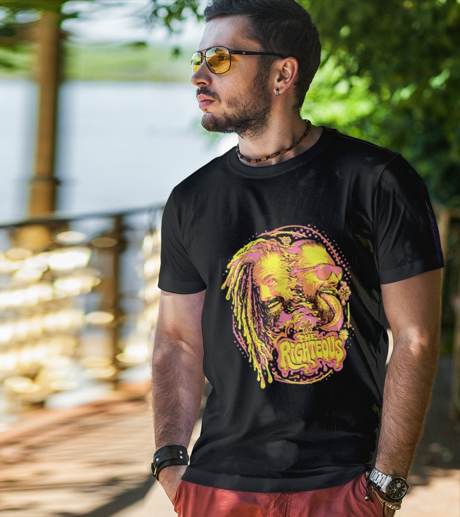 The Righteous Psychedelic Neon Fusion T-Shirt