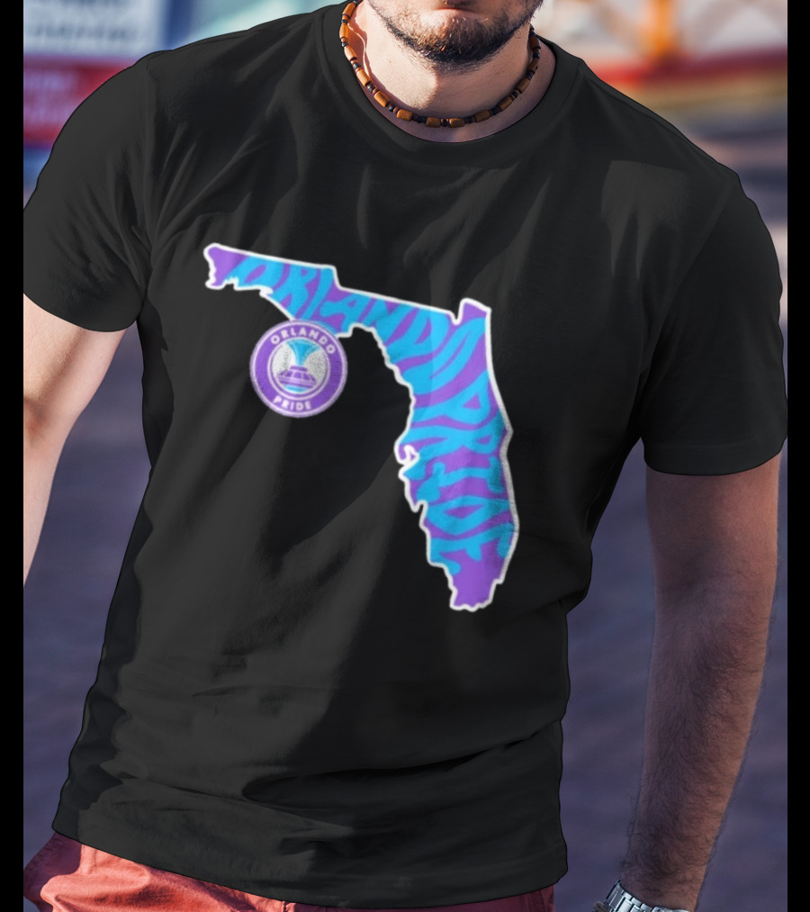Orlando Pride Groovy State Of Florida Map Team T-Shirt