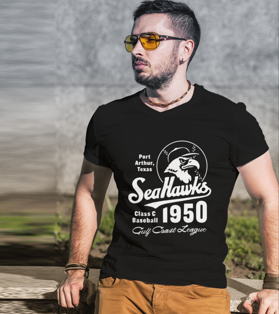 Port Arthur Texas Seahawks Class C Baseball 1950 Gulf Coast League T-Shirt