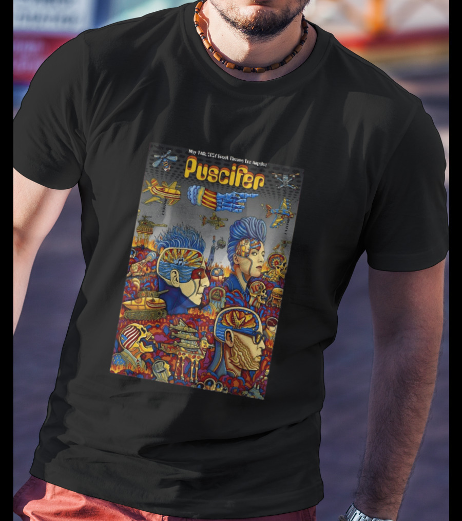 Puscifer May 14 2026 Greek Theatre Los Angeles CA Psychedelic Concert T-Shirt