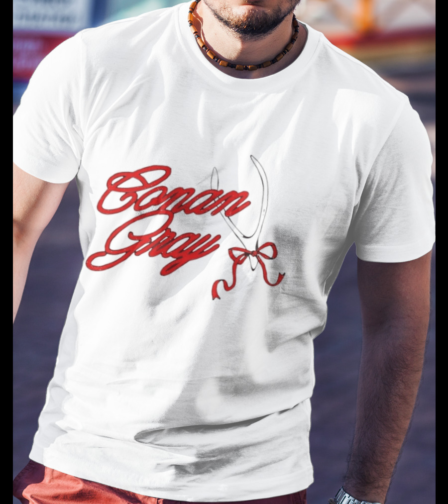 Conan Gray Red Script With Bow T-Shirt