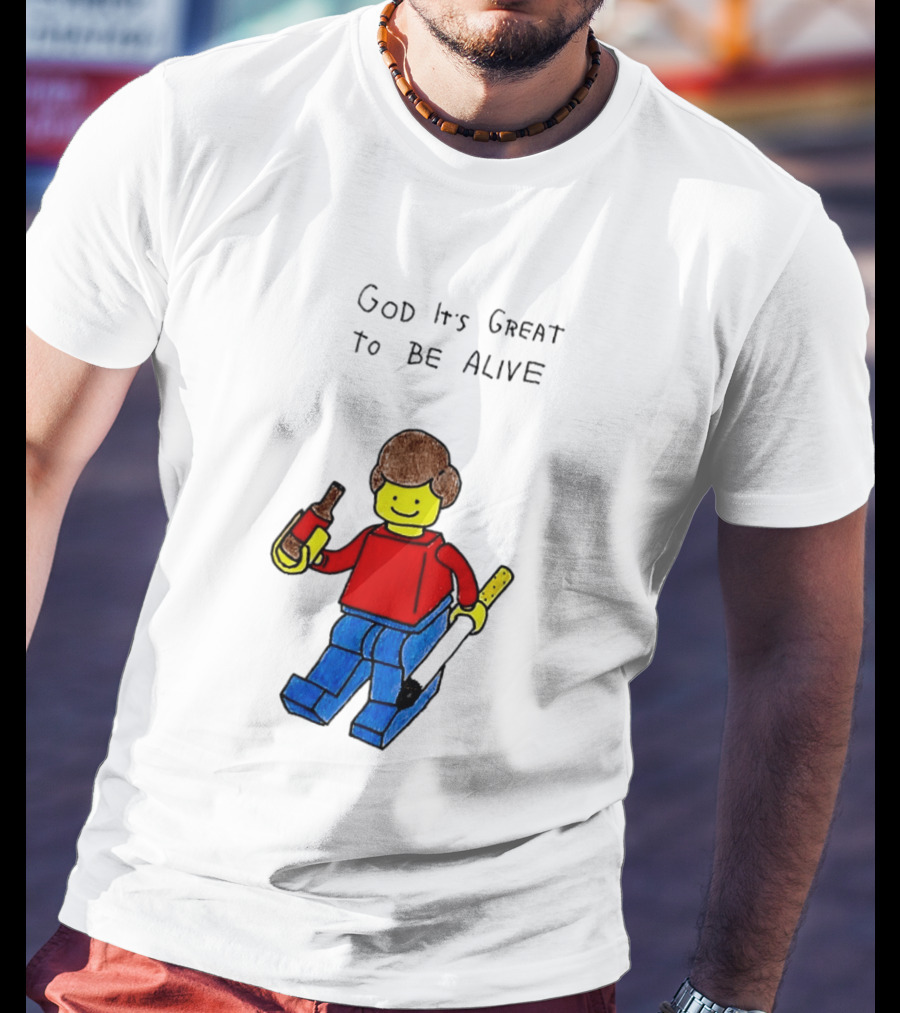 Lego God It's Great To Be Alive Paintbrush And Bottle T-Shirt