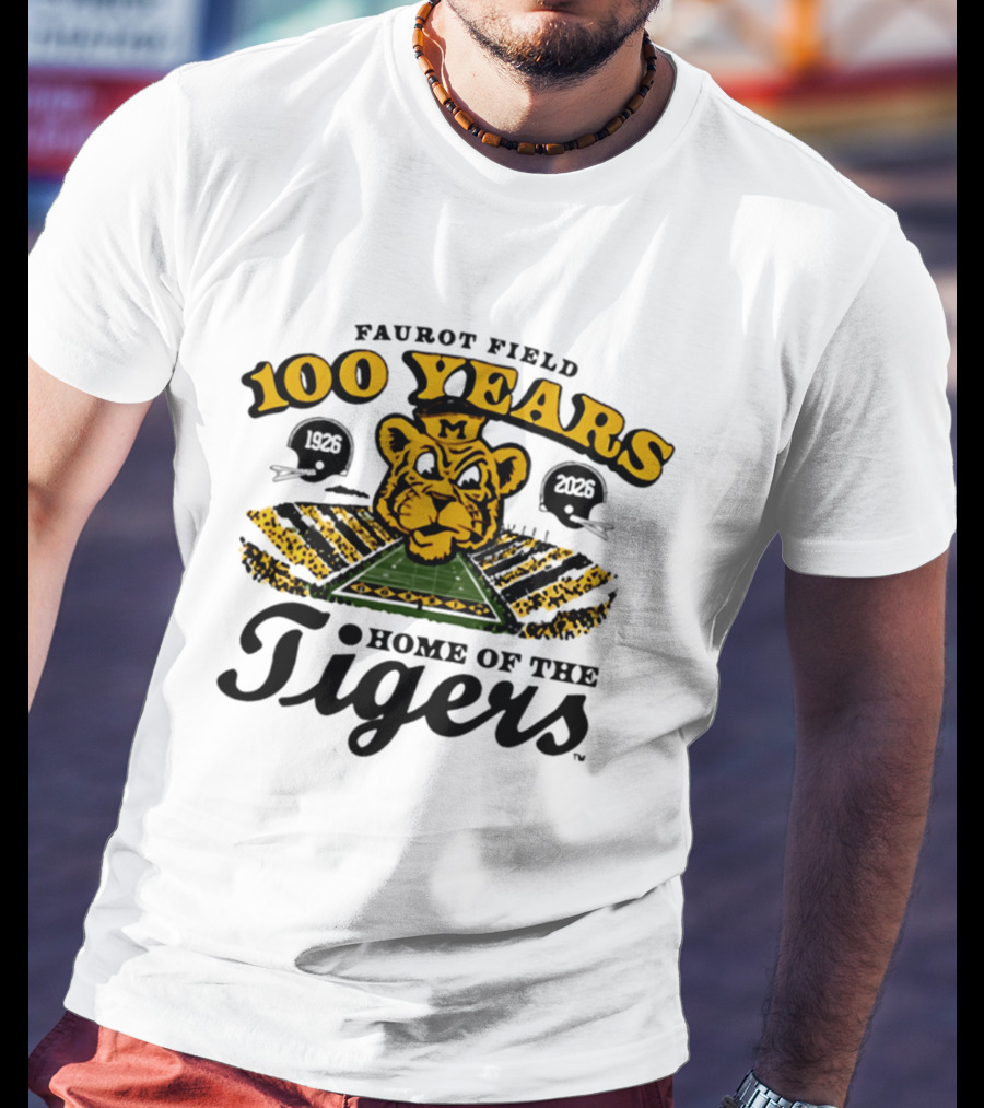 Faurot Field 100 Years Home Of The Tigers 1926 2026 T-Shirt