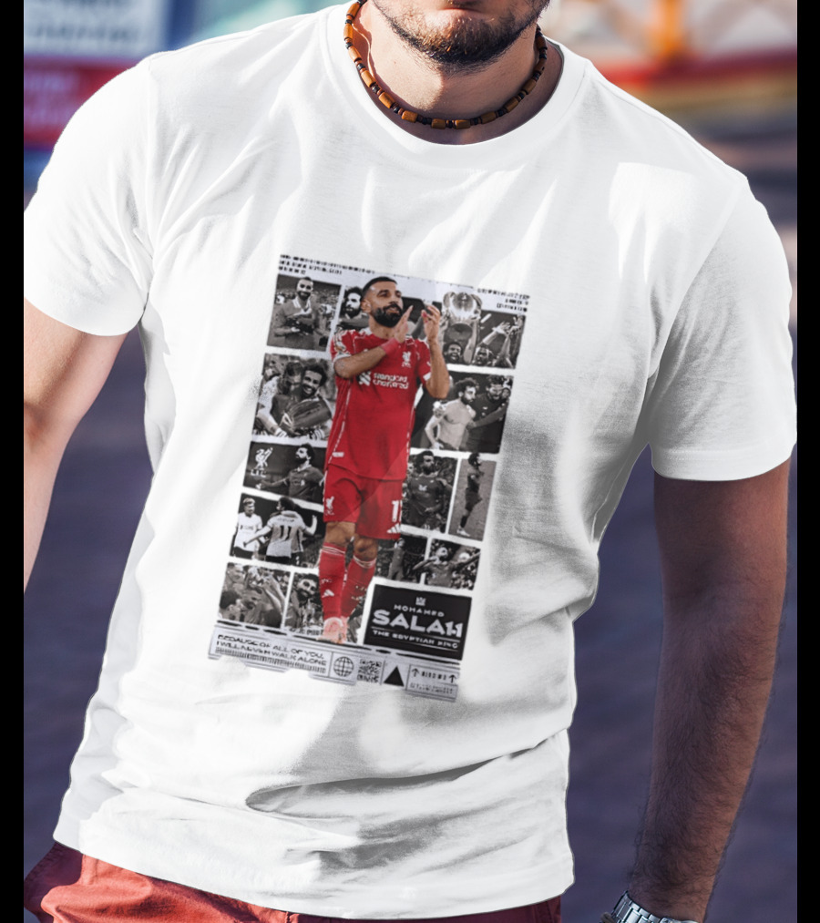 Mohamed Salah Liverpool FC The Egyptian King Magazine Collage T-Shirt