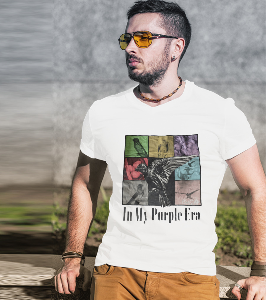 In My Purple Era Swallow Collage T-Shirt