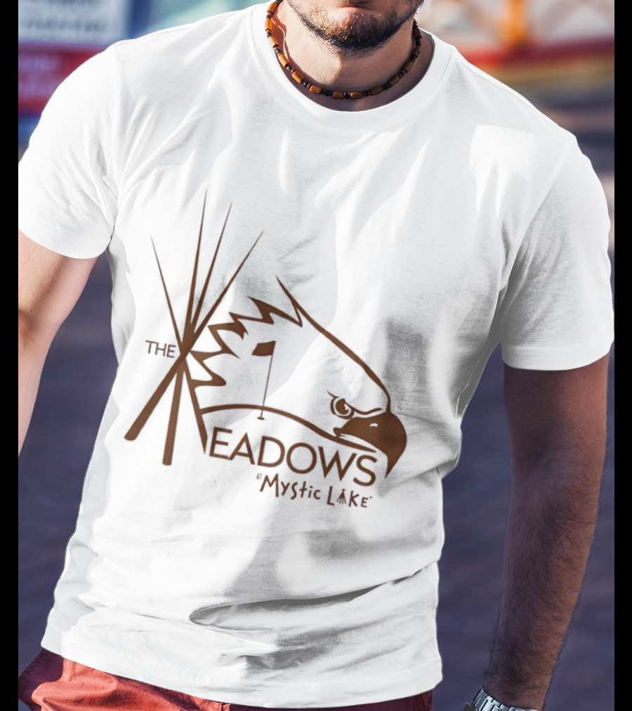 The Meadows Mystic Lake Golf With Eagle And Flag T-Shirt