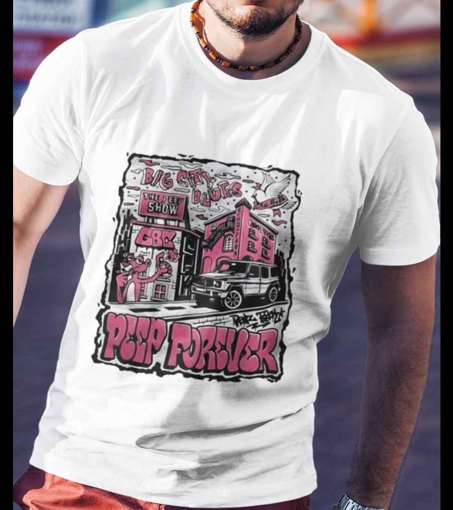 Big City Blues Peep Show Peep Forever Pink Panther GBC Park Avenue T-Shirt