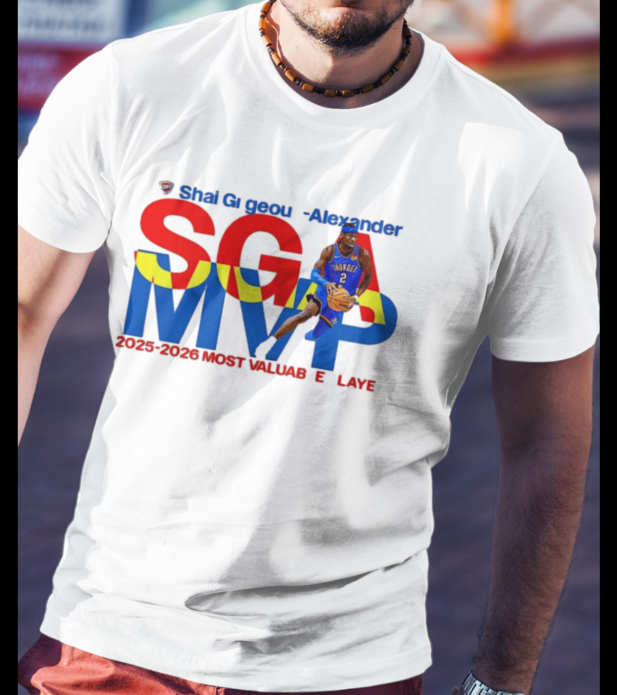 Shai Gilgeous Alexander SGA MVP 2025 2026 Most Valuable Player Oklahoma City Thunder T-Shirt