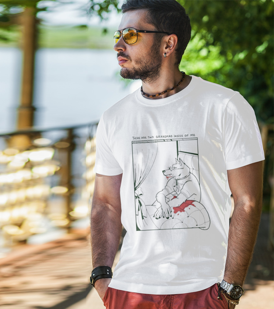 Wolf There Are Two Grandmas Inside Of Me T-Shirt