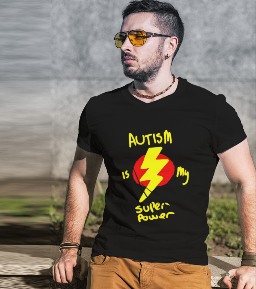 Autism Is My Super Power Lightning Bolt T-Shirt