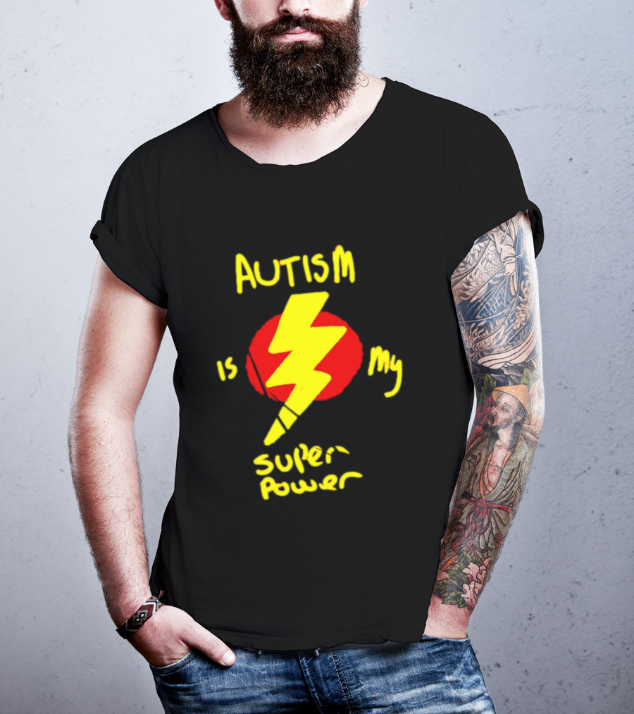 Autism Is My Super Power Lightning Bolt T-Shirt